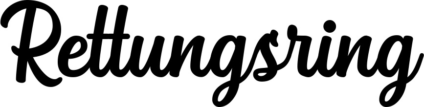 Vorschau des Bootsnamens "Rettungsring" als Schriftzug für "Bootsbeschriftung Klassisch 43"