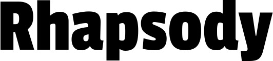 Vorschau des Bootsnamens "Rhapsody" als Schriftzug für "Bootsbeschriftung Fett 30"