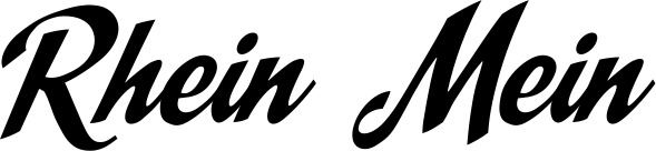 Vorschau des Bootsnamens "Rhein Mein" als Schriftzug für "Bootsbeschriftung Klassisch 29"