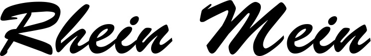 Vorschau des Bootsnamens "Rhein Mein" als Schriftzug für "Bootsbeschriftung Klassisch 03"
