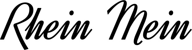 Vorschau des Bootsnamens "Rhein Mein" als Schriftzug für "Bootsbeschriftung Klassisch 44"