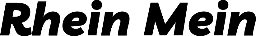 Vorschau des Bootsnamens "Rhein Mein" als Schriftzug für "Bootsbeschriftung Kursiv 06"