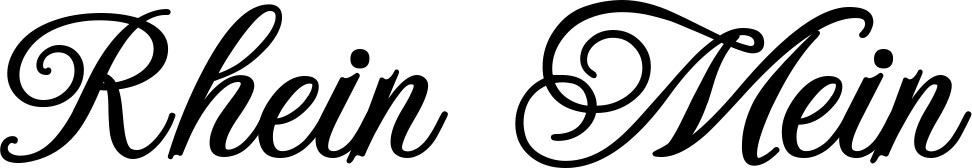 Vorschau des Bootsnamens "Rhein Mein" als Schriftzug für "Bootsbeschriftung Klassisch 70"