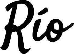 Vorschau des Bootsnamens "Río" als Schriftzug für "Bootsbeschriftung Klassisch 96"