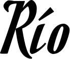 Vorschau des Bootsnamens "Río" als Schriftzug für "Bootsbeschriftung Klassisch 93"