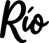 Vorschau des Bootsnamens "Río" als Schriftzug für "Bootsbeschriftung Klassisch 74"