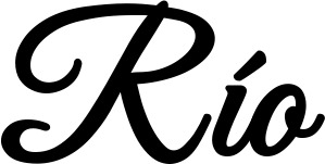 Vorschau des Bootsnamens "Río" als Schriftzug für "Bootsbeschriftung Klassisch 68"