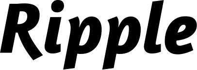 Vorschau des Bootsnamens "Ripple" als Schriftzug für "Bootsbeschriftung Kursiv 01"