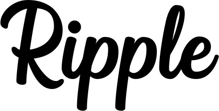 Vorschau des Bootsnamens "Ripple" als Schriftzug für "Bootsbeschriftung Klassisch 43"