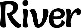 Vorschau des Bootsnamens "River" als Schriftzug für "Style Klassisch 94"
