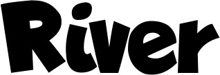 Vorschau des Bootsnamens "River" als Schriftzug für "Bootsbeschriftung Neu 48"