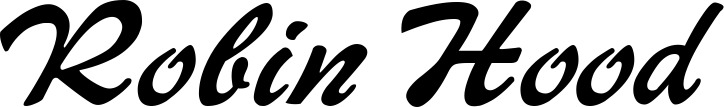 Vorschau des Bootsnamens "Robin Hood" als Schriftzug für "Bootsbeschriftung Klassisch 12"