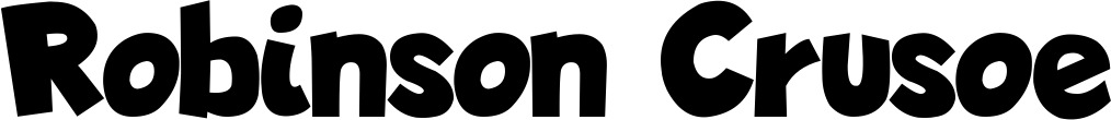 Vorschau des Bootsnamens "Robinson Crusoe" als Schriftzug für "Bootsbeschriftung Neu 48"