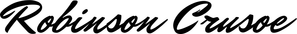 Vorschau des Bootsnamens "Robinson Crusoe" als Schriftzug für "Bootsbeschriftung Klassisch 82"