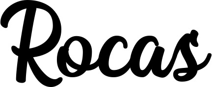 Vorschau des Bootsnamens "Rocas" als Schriftzug für "Bootsbeschriftung Klassisch 43"