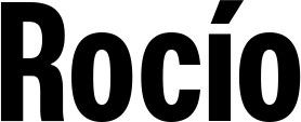 Vorschau des Bootsnamens "Rocío" als Schriftzug für "Bootsbeschriftung Fett 25"