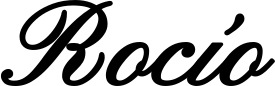 Vorschau des Bootsnamens "Rocío" als Schriftzug für "Bootsbeschriftung Klassisch 107"