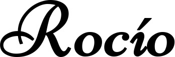 Vorschau des Bootsnamens "Rocío" als Schriftzug für "Bootsbeschriftung Klassisch 84"