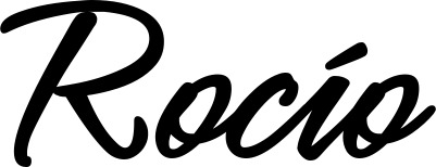 Vorschau des Bootsnamens "Rocío" als Schriftzug für "Bootsbeschriftung Klassisch 71"