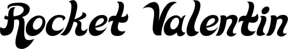 Vorschau des Bootsnamens "Rocket Valentin" als Schriftzug für "Bootsbeschriftung Klassisch 33"