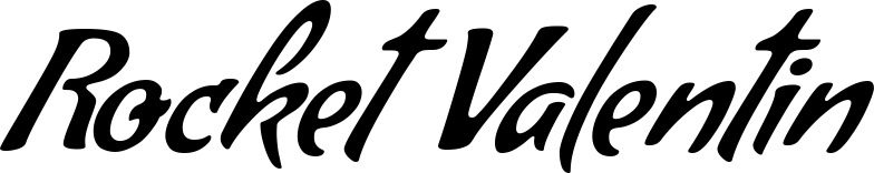 Vorschau des Bootsnamens "Rocket Valentin" als Schriftzug für "Bootsbeschriftung Klassisch 57"