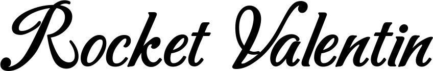 Vorschau des Bootsnamens "Rocket Valentin" als Schriftzug für "Bootsbeschriftung Klassisch 50"