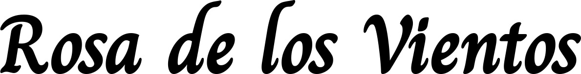 Vorschau des Bootsnamens "Rosa de los Vientos" als Schriftzug für "Bootsbeschriftung Klassisch 51"