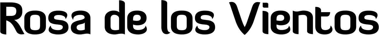 Vorschau des Bootsnamens "Rosa de los Vientos" als Schriftzug für "Bootsbeschriftung Normal 06"