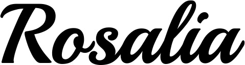 Vorschau des Bootsnamens "Rosalia" als Schriftzug für "Bootsbeschriftung Klassisch 86"