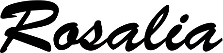 Vorschau des Bootsnamens "Rosalia" als Schriftzug für "Bootsbeschriftung Klassisch 03"