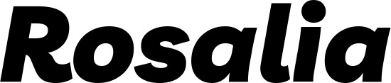 Vorschau des Bootsnamens "Rosalia" als Schriftzug für "Bootsbeschriftung Kursiv 06"