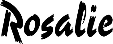 Vorschau des Bootsnamens "Rosalie" als Schriftzug für "Bootsbeschriftung Neu 10"