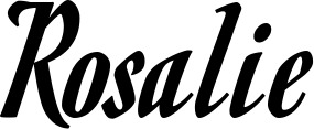 Vorschau des Bootsnamens "Rosalie" als Schriftzug für "Style Klassisch 93"