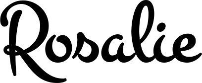 Vorschau des Bootsnamens "Rosalie" als Schriftzug für "Style Klassisch 81"