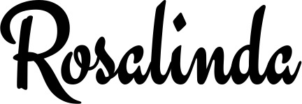 Vorschau des Bootsnamens "Rosalinda" als Schriftzug für "Bootsbeschriftung Klassisch 63"