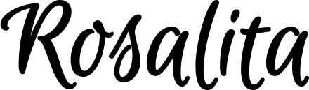 Vorschau des Bootsnamens "Rosalita" als Schriftzug für "Bootsbeschriftung Klassisch 105"