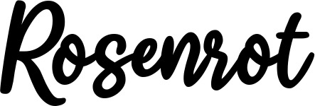 Vorschau des Bootsnamens "Rosenrot" als Schriftzug für "Bootsbeschriftung Klassisch 74"