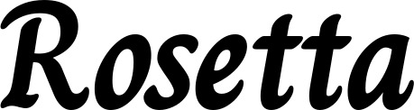 Vorschau des Bootsnamens "Rosetta" als Schriftzug für "Bootsbeschriftung Klassisch 51"