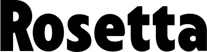 Vorschau des Bootsnamens "Rosetta" als Schriftzug für "Bootsbeschriftung Fett 24"