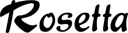 Vorschau des Bootsnamens "Rosetta" als Schriftzug für "Bootsbeschriftung Klassisch 15"