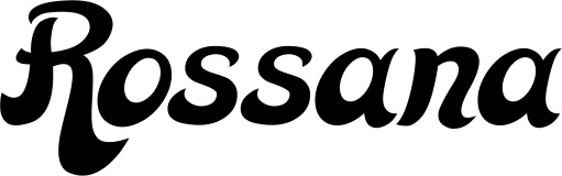 Vorschau des Bootsnamens "Rossana" als Schriftzug für "Bootsbeschriftung Klassisch 33"