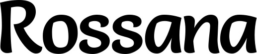 Vorschau des Bootsnamens "Rossana" als Schriftzug für "Bootsbeschriftung Klassisch 94"