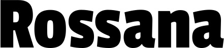 Vorschau des Bootsnamens "Rossana" als Schriftzug für "Bootsbeschriftung Fett 30"