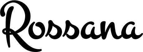 Vorschau des Bootsnamens "Rossana" als Schriftzug für "Bootsbeschriftung Klassisch 81"