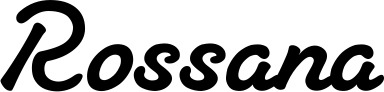 Vorschau des Bootsnamens "Rossana" als Schriftzug für "Bootsbeschriftung Klassisch 65"