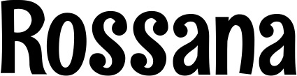 Vorschau des Bootsnamens "Rossana" als Schriftzug für "Bootsbeschriftung Neu 68"