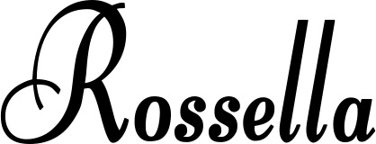 Vorschau des Bootsnamens "Rossella" als Schriftzug für "Bootsbeschriftung Klassisch 76"
