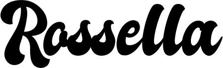 Vorschau des Bootsnamens "Rossella" als Schriftzug für "Bootsbeschriftung Klassisch 41"