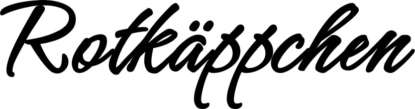 Vorschau des Bootsnamens "Rotkäppchen" als Schriftzug für "Bootsbeschriftung Klassisch 71"