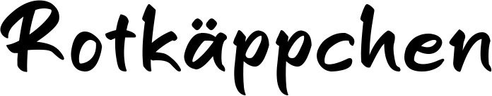 Vorschau des Bootsnamens "Rotkäppchen" als Schriftzug für "Bootsbeschriftung Klassisch 95"
